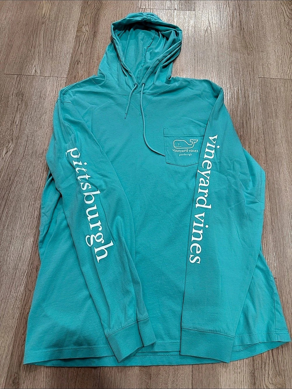 *EXCLUSIVE* Vineyard Vines Pittsburgh Cotton Logo Hoodie Medium Like New